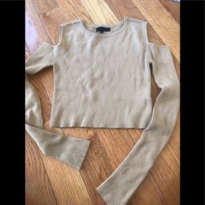 Hours camel color cropped sweater XS